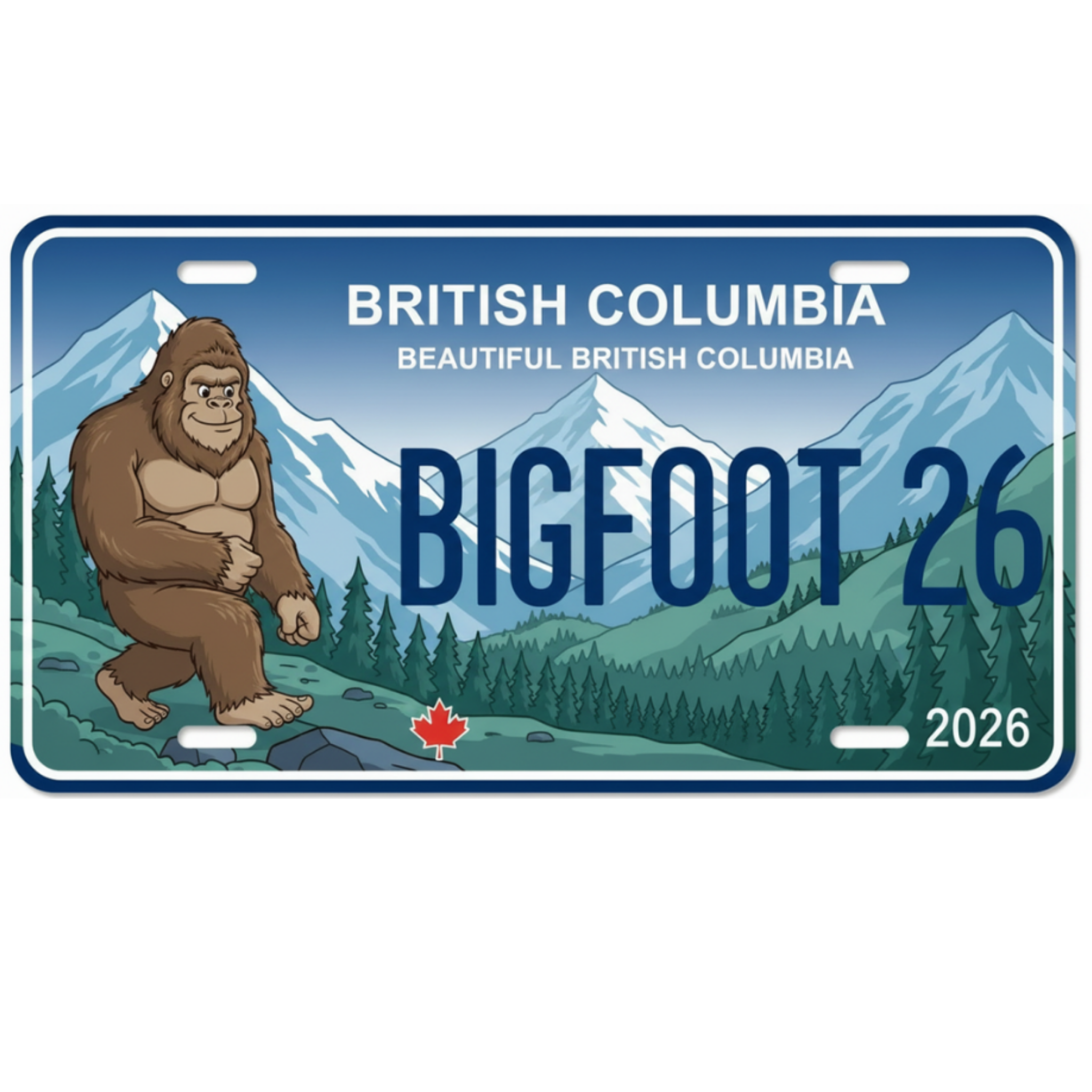 Sasquatch Province License Plates - Canadian Novelty - Lyon Den Designs