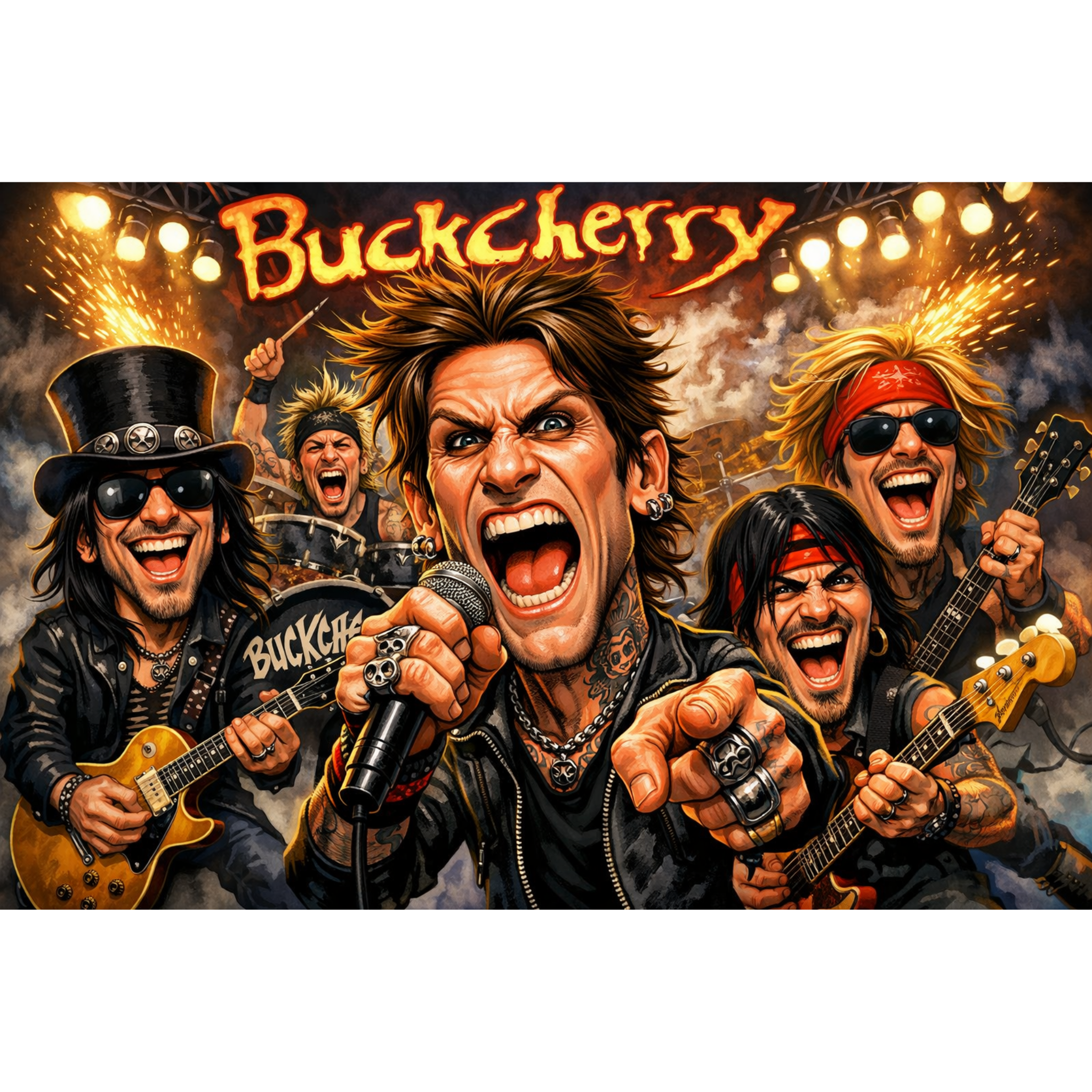 Rock Through the Decades Posters - Iconic Music Art Collection - Lyon Den Designs