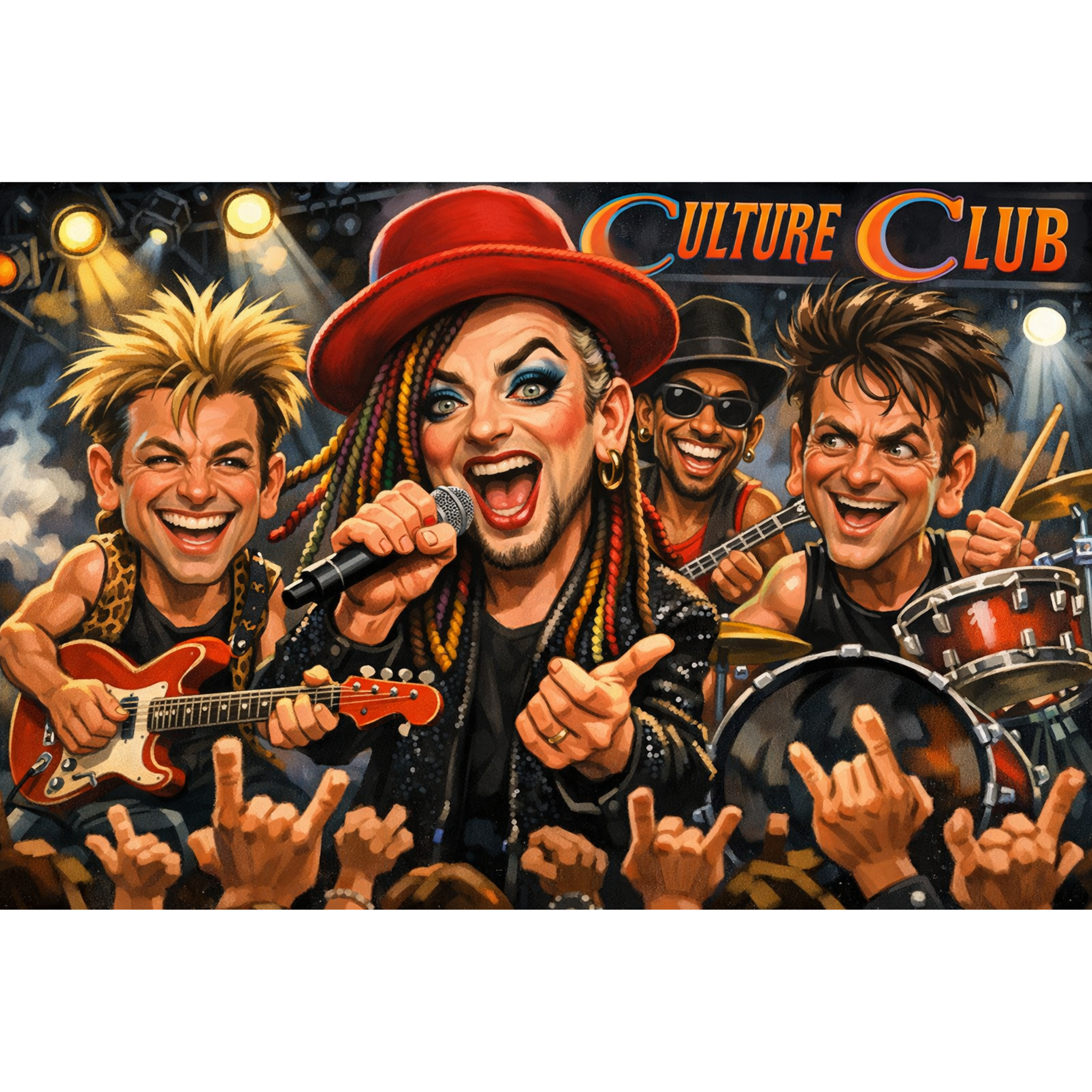 Rock Through the Decades Posters - Iconic Music Art Collection - Lyon Den Designs