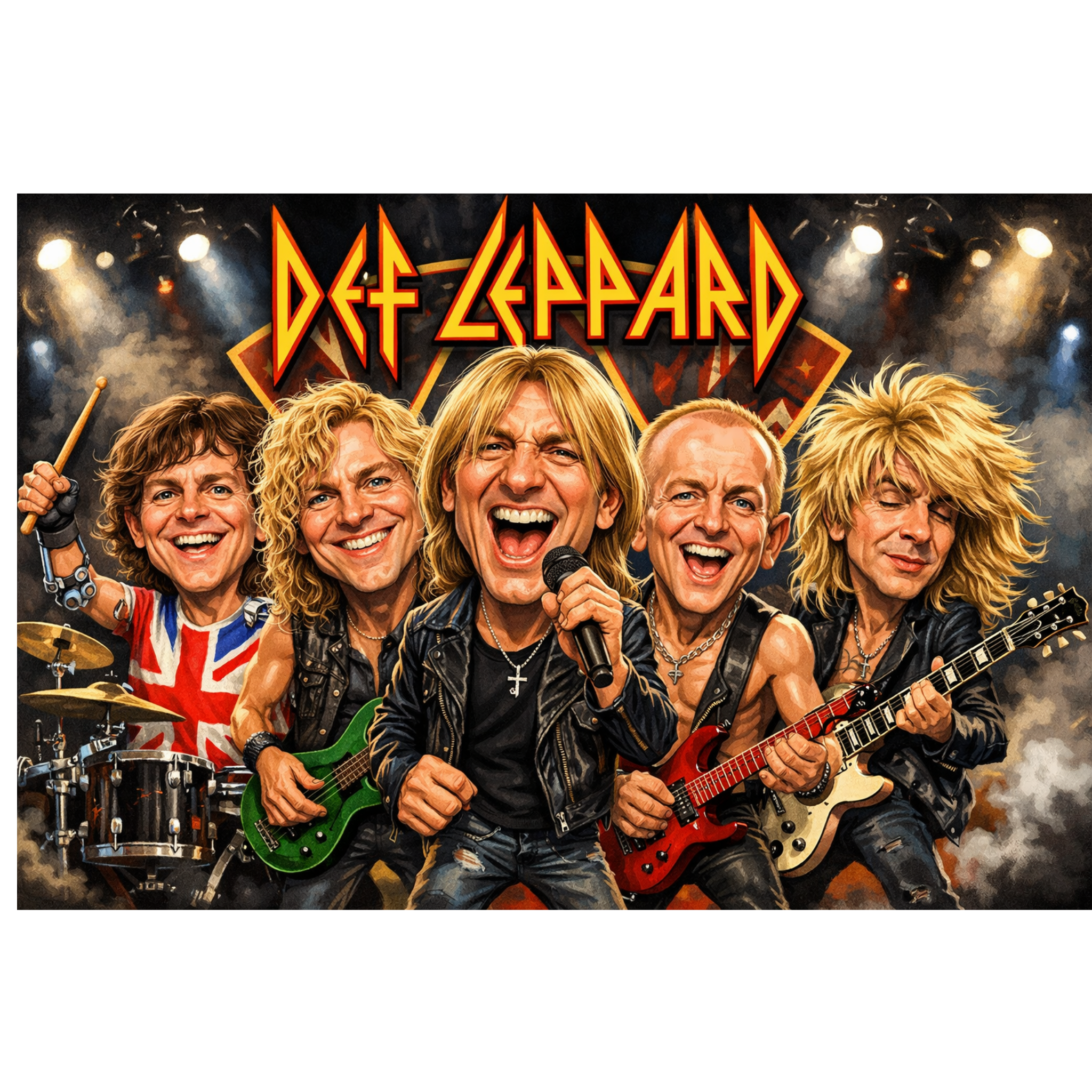 Rock Through the Decades Posters - Iconic Music Art Collection - Lyon Den Designs