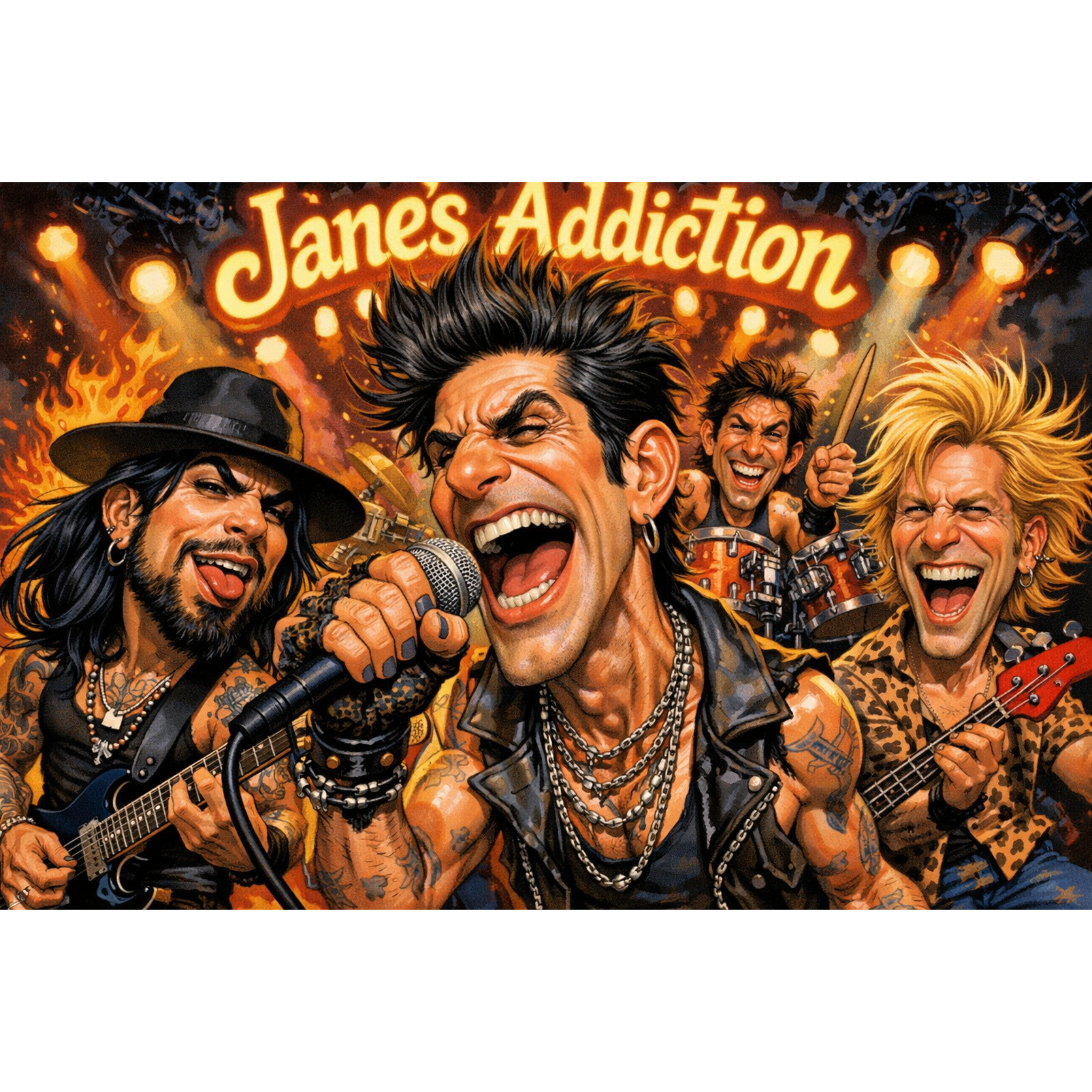 Rock Through the Decades Posters - Iconic Music Art Collection - Lyon Den Designs