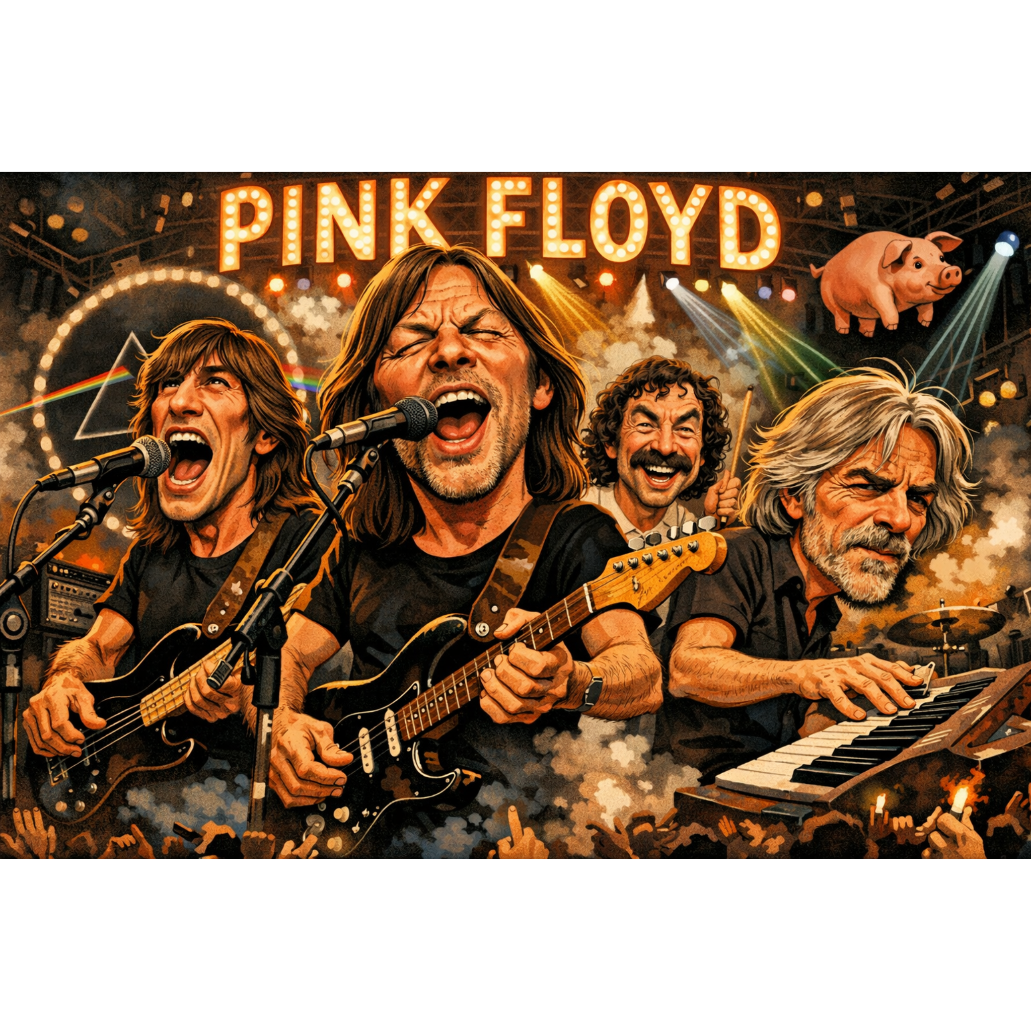 Rock Through the Decades Posters - Iconic Music Art Collection - Lyon Den Designs