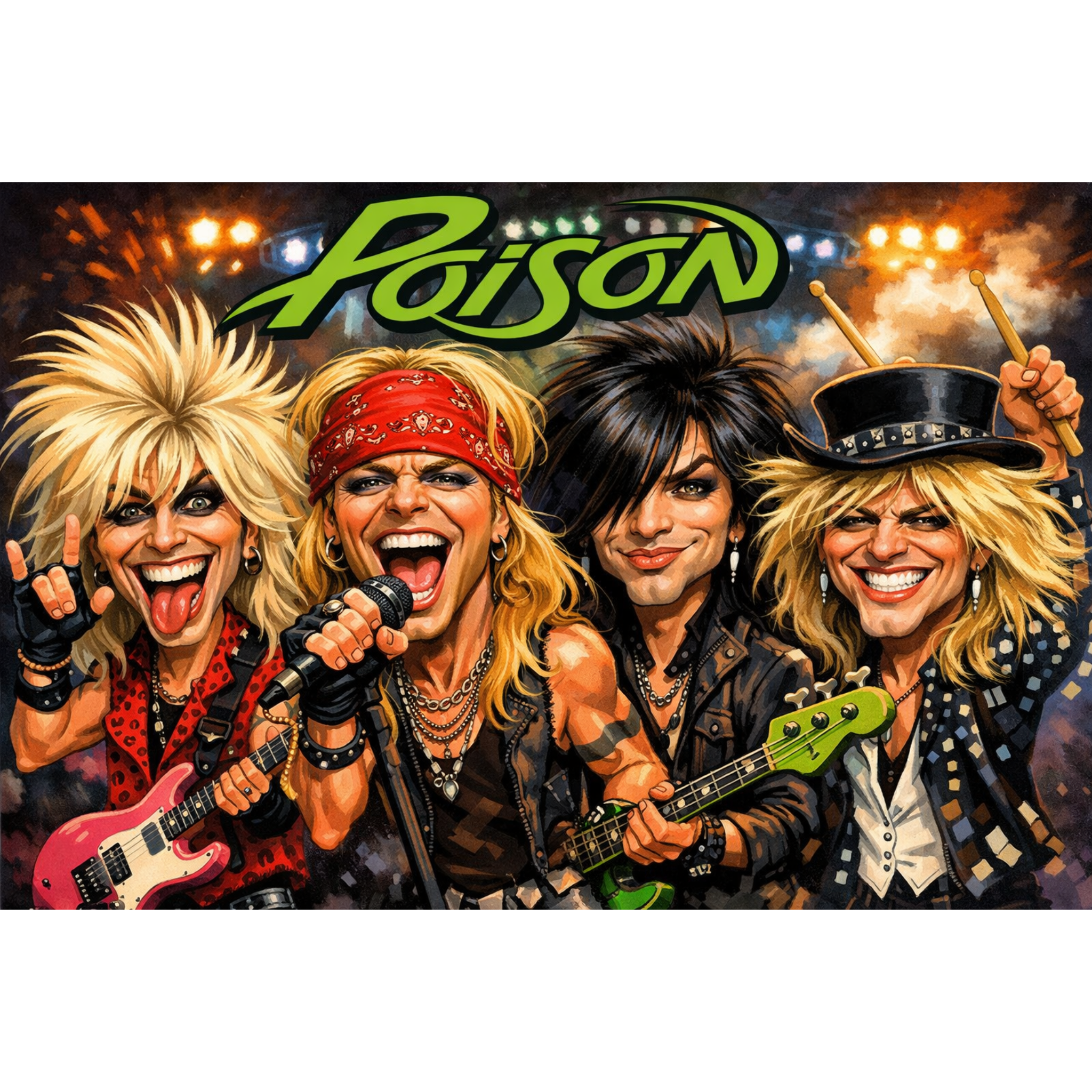 Rock Through the Decades Posters - Iconic Music Art Collection - Lyon Den Designs