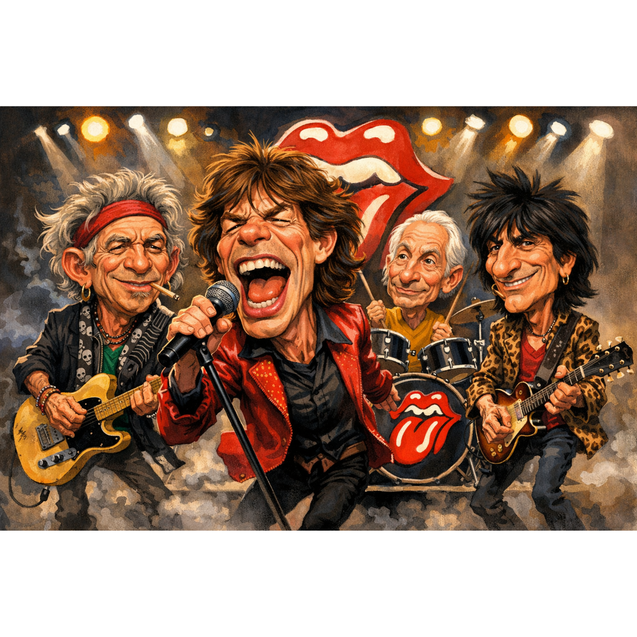 Rock Through the Decades Posters - Iconic Music Art Collection - Lyon Den Designs