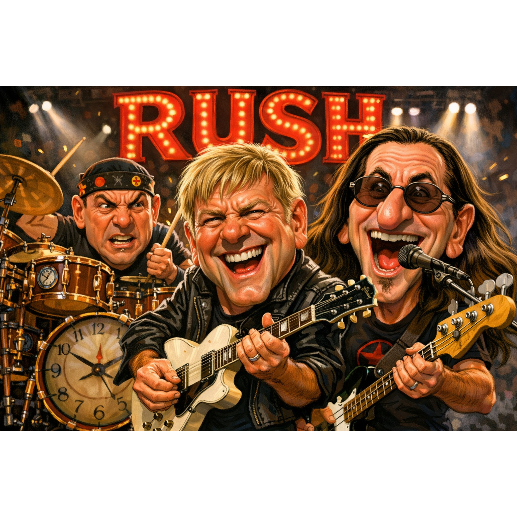 Rock Through the Decades Posters - Iconic Music Art Collection - Lyon Den Designs