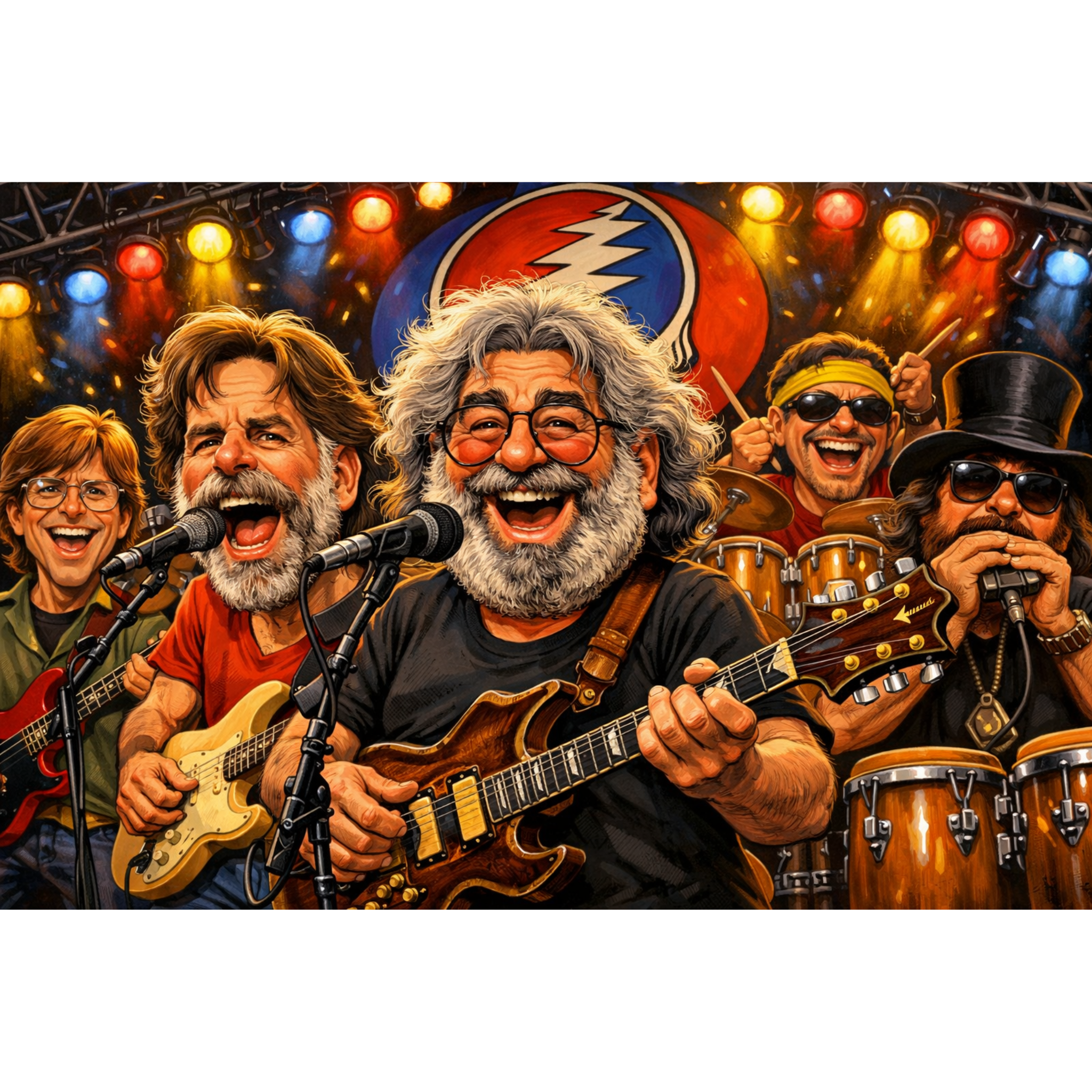 Rock Through the Decades Posters - Iconic Music Art Collection - Lyon Den Designs