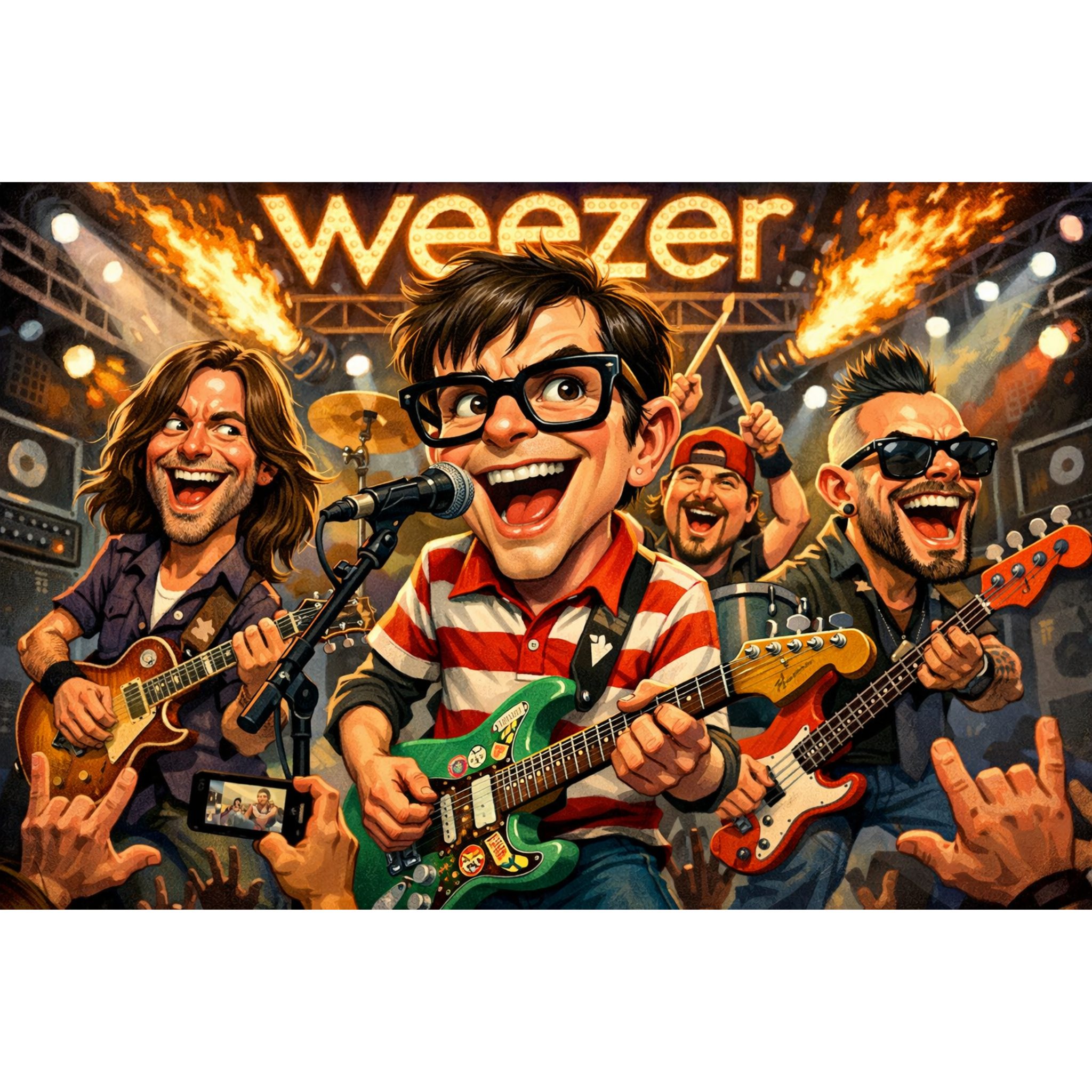 Rock Through the Decades Posters - Iconic Music Art Collection - Lyon Den Designs