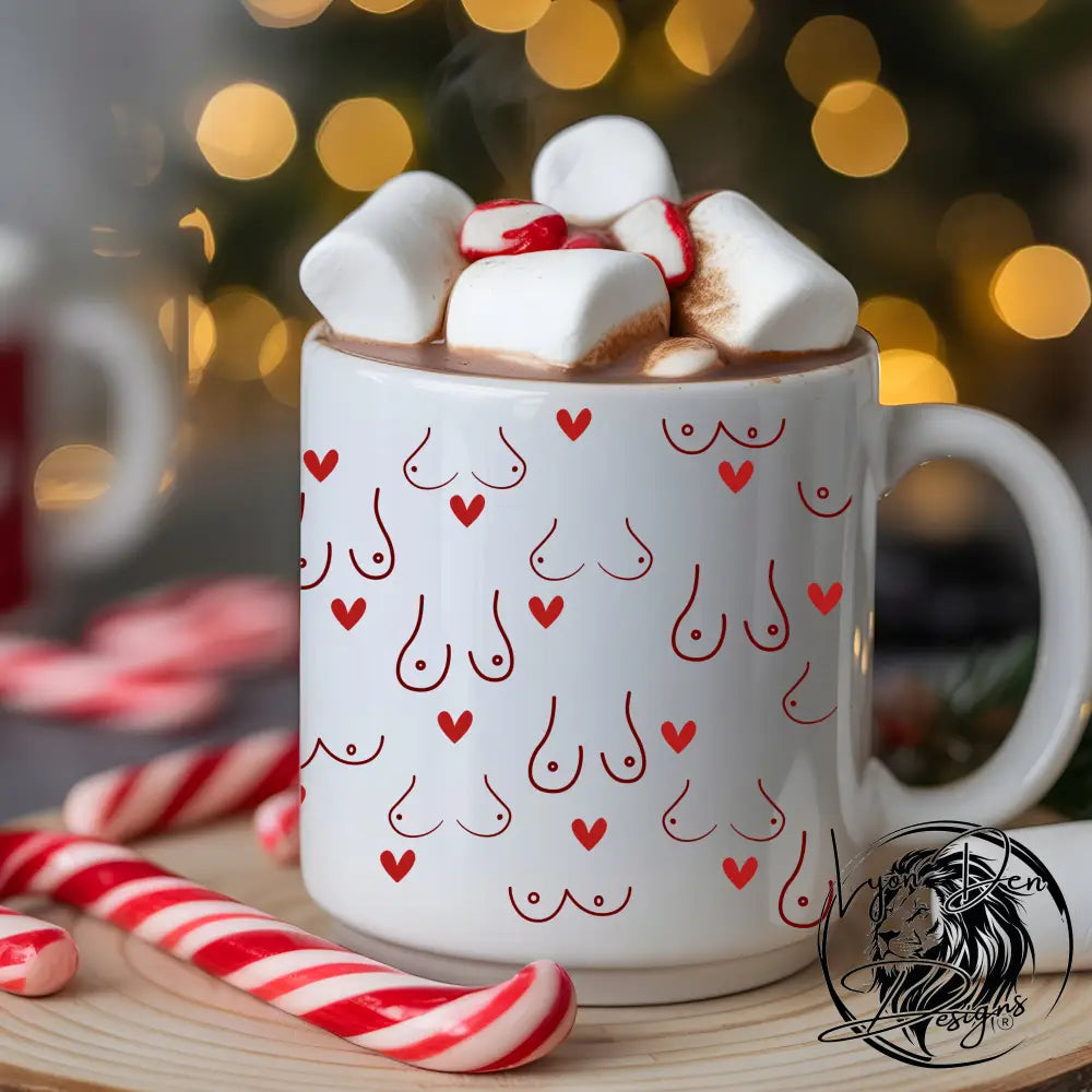 Coffee Cups Silly Sayings BooBIES Ceramic Coffee Mug 11oz