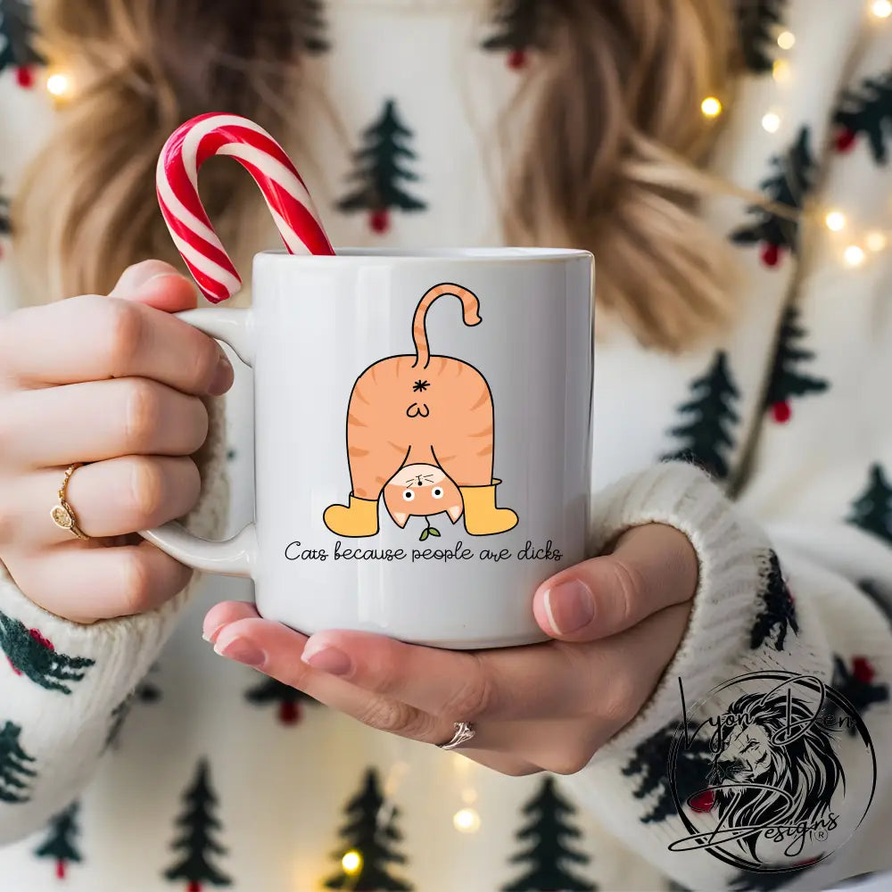 Coffee Cups Silly Sayings Cats Because Ceramic Coffee Mug 11oz