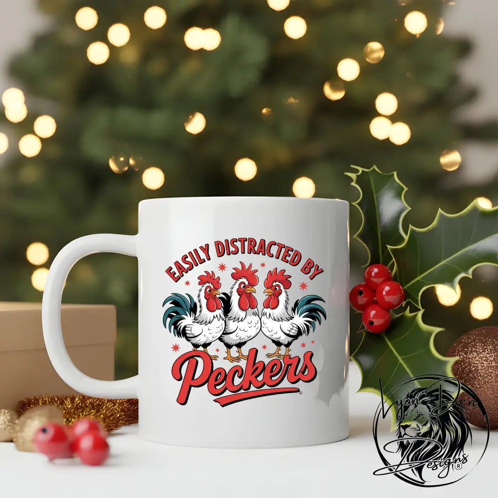 Coffee Cups Silly Sayings EASILY DISTRACTED Ceramic Coffee Mug 11oz