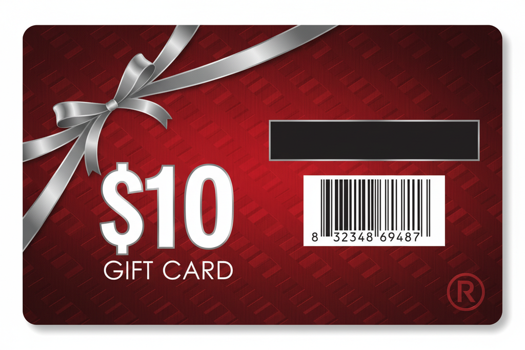 Red Gift Card amount of $10