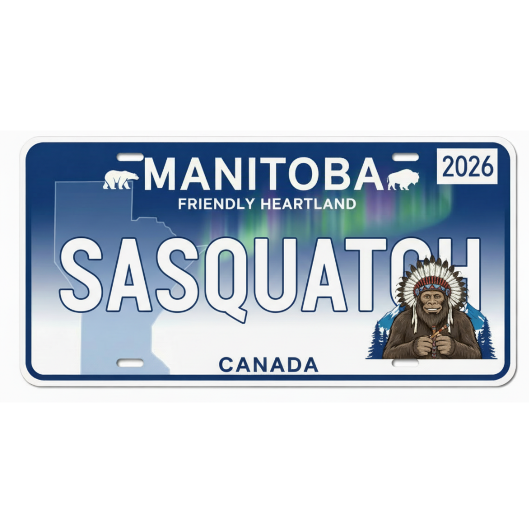 Sasquatch Province License Plates - Canadian Novelty - Lyon Den Designs