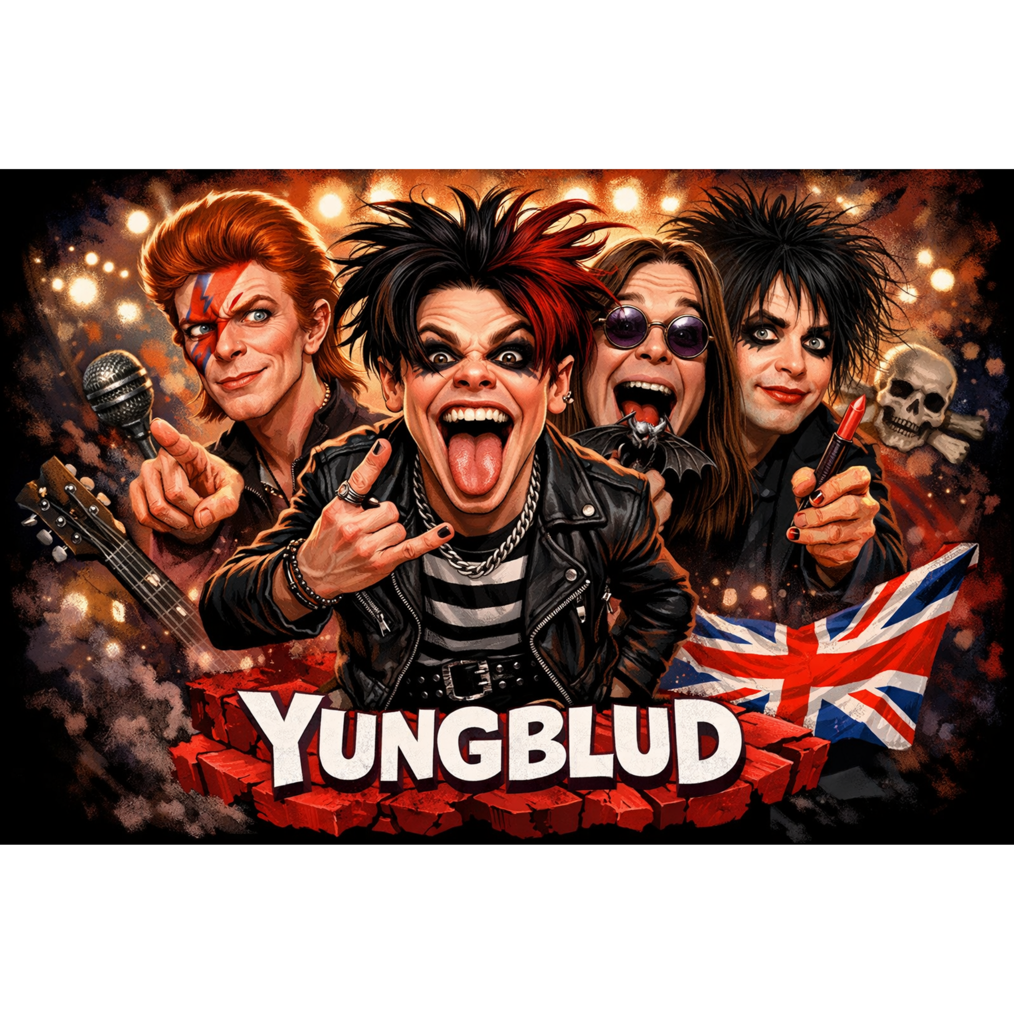 Rock Through the Decades Posters - Iconic Music Art Collection - Lyon Den Designs