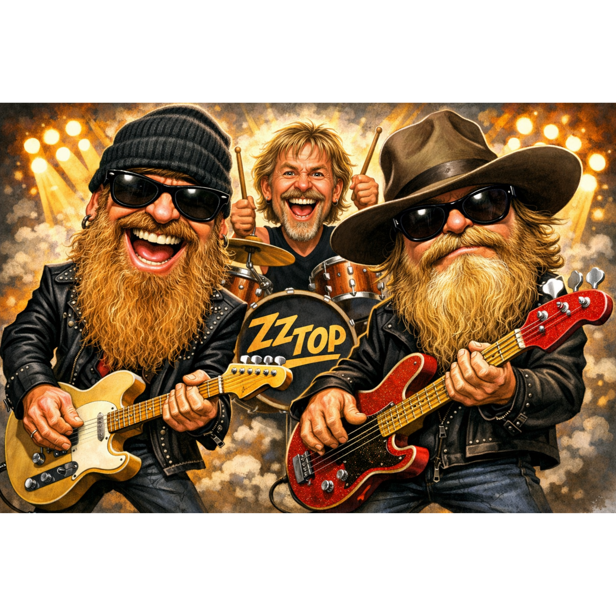 Rock Through the Decades Posters - Iconic Music Art Collection - Lyon Den Designs